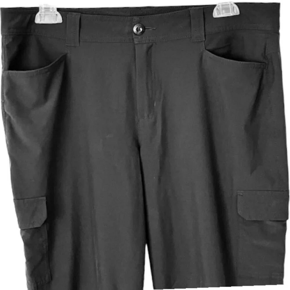 Eddie Bauer Roll-Up Cargo Hiking/Walking Pants - Black - 12